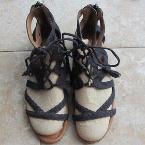 Sonoma Goods For Life "Sally" Faux Black Suede Gladiator Sandals
